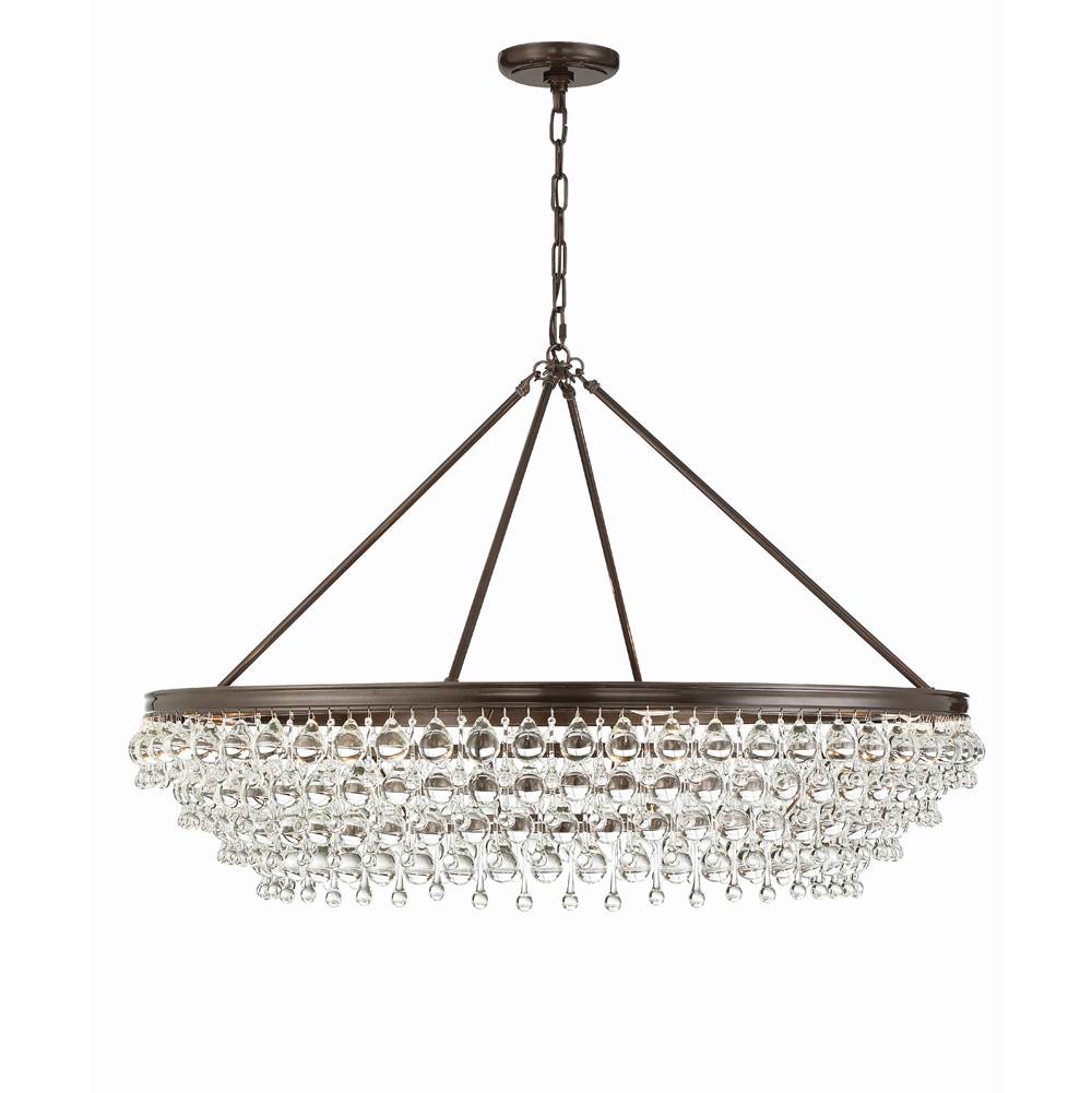 Crystorama 278-VZ Vibrant Bronze Calypso 8 Light Crystal Teardrop Vibrant Bronze Chandelier Image 5