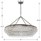 Crystorama 278-VZ Vibrant Bronze Calypso 8 Light Crystal Teardrop Vibrant Bronze Chandelier Image 2