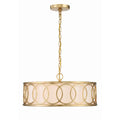 Crystorama 287-GA Antique Gold Libby Langdon For Crystorama Graham 6 Light Antique Gold Chandelier Image 1