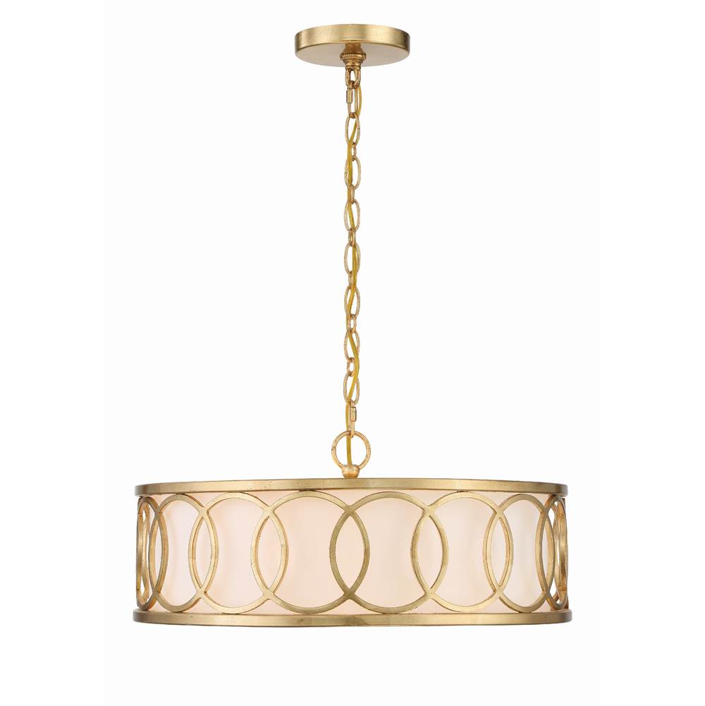 Crystorama 287-GA Antique Gold Libby Langdon For Crystorama Graham 6 Light Antique Gold Chandelier Image 1