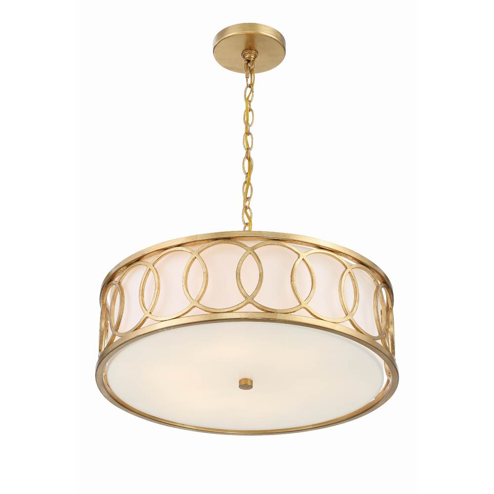 Crystorama 287-GA Antique Gold Libby Langdon For Crystorama Graham 6 Light Antique Gold Chandelier Image 4