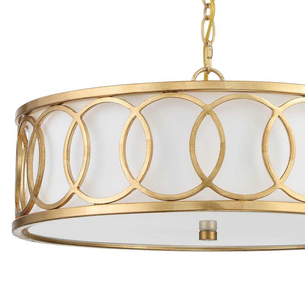 Crystorama 287-GA Antique Gold Libby Langdon For Crystorama Graham 6 Light Antique Gold Chandelier Image 3