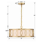 Crystorama 287-GA Antique Gold Libby Langdon For Crystorama Graham 6 Light Antique Gold Chandelier Image 2