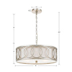 Crystorama 287-SA Antique Silver Libby Langdon For Crystorama Graham 6 Light Antique Silver Chandelier Image 2