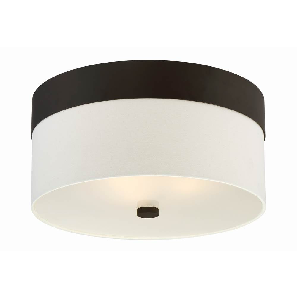 Crystorama 293-DB Dark Bronze Libby Langdon For Crystorama Grayson 3 Light Dark Bronze Ceiling Mount Image 1