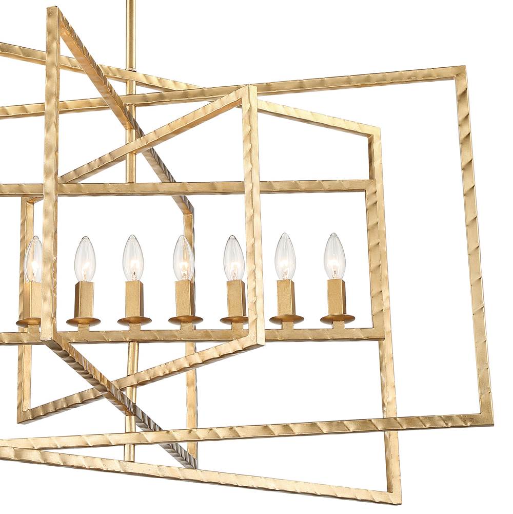 Crystorama 337-GA Antique Gold Capri 9 Light Antique Gold Chandelier Image 4