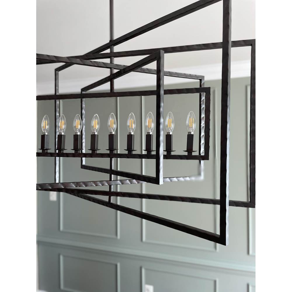 Crystorama 337-RS Raw Steel Capri 9 Light Raw Steel Chandelier Image 7
