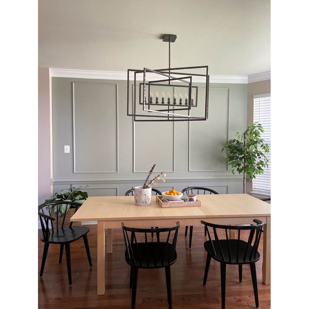 Crystorama 337-RS Raw Steel Capri 9 Light Raw Steel Chandelier Image 5