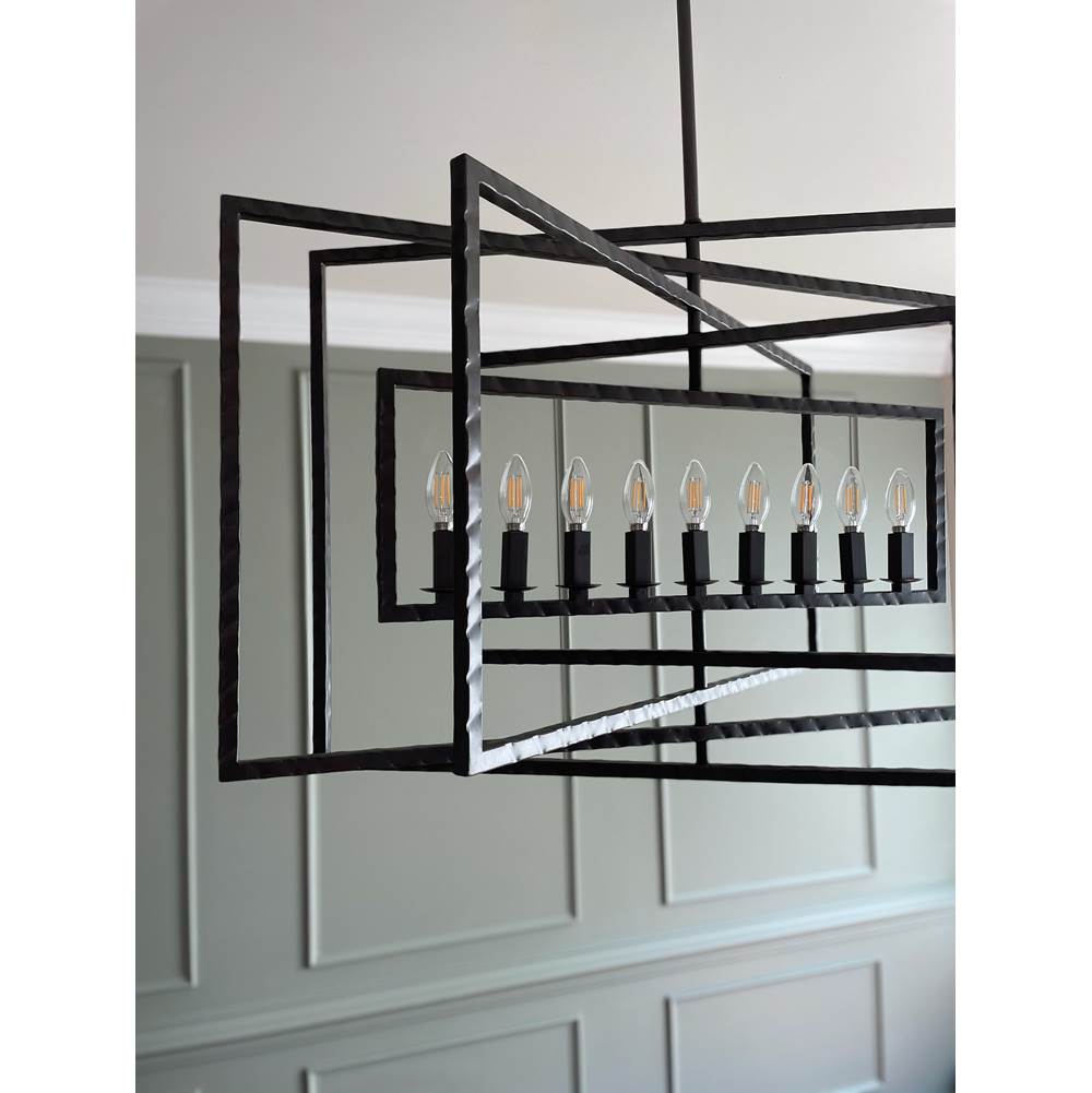 Crystorama 337-RS Raw Steel Capri 9 Light Raw Steel Chandelier Image 4
