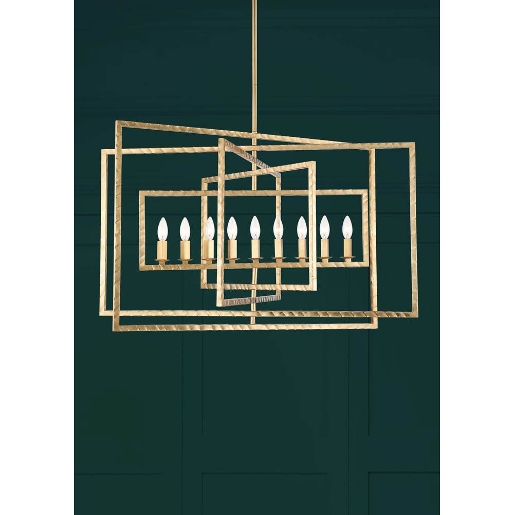 Crystorama 337-RS Raw Steel Capri 9 Light Raw Steel Chandelier Image 3