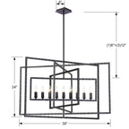 Crystorama 337-RS Raw Steel Capri 9 Light Raw Steel Chandelier Image 2