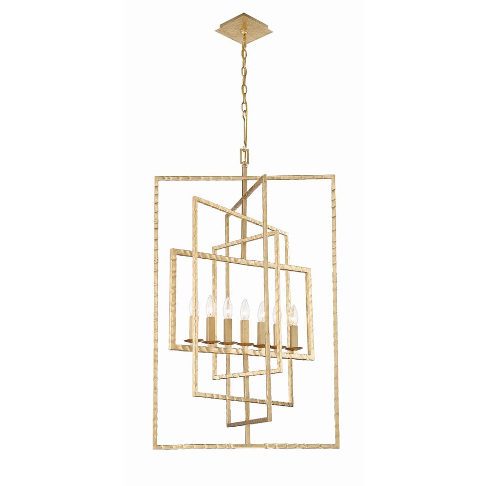 Crystorama 339-GA Antique Gold Capri 7 Light Antique Gold Chandelier Image 1