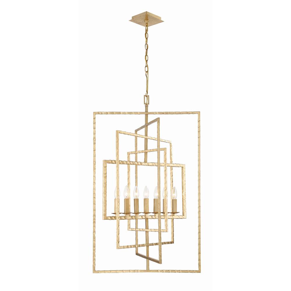 Crystorama 339-GA Antique Gold Capri 7 Light Antique Gold Chandelier Image 6