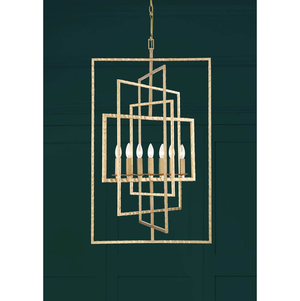 Crystorama 339-GA Antique Gold Capri 7 Light Antique Gold Chandelier Image 3