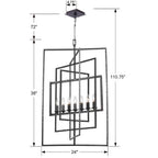 Crystorama 339-RS Raw Steel Capri 7 Light Raw Steel Chandelier Image 2