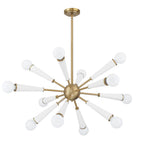 Crystorama Zodiac 12 Light Aged Brass Chandelier
