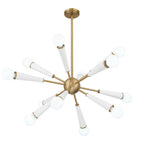 Crystorama 3812-AG-MT Aged Brass,Matte White Zodiac 12 Light Aged Brass Plus Matte White Chandelier Image 5