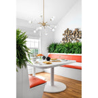 Crystorama 3812-AG-MT Aged Brass,Matte White Zodiac 12 Light Aged Brass Plus Matte White Chandelier Image 2