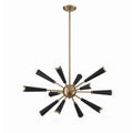 Crystorama 3812-AG Aged Brass Zodiac 12 Light Aged Brass Chandelier Image 1
