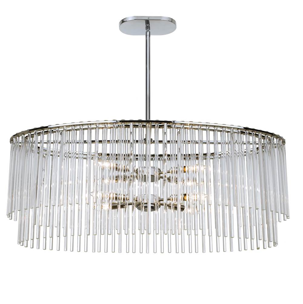 Crystorama 398-CH Polished Chrome Bleecker 8 Light Polished Chrome Chandelier Image 1