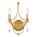 Crystorama 422-GA Antique Gold Metro 2 Light Antique Gold Sconce Image 1