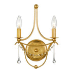 Crystorama 422-GA Antique Gold Metro 2 Light Antique Gold Sconce Image 1