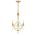 Crystorama 423-GA Antique Gold Metro 3 Light Antique Gold Mini Chandelier Image 1