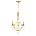 Crystorama 423-GA Antique Gold Metro 3 Light Antique Gold Mini Chandelier Image 1