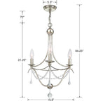 Crystorama Metro 3 Light Antique Gold Mini Chandelier