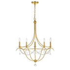 Crystorama 425-GA Antique Gold Metro 5 Light Antique Gold Chandelier Image 1