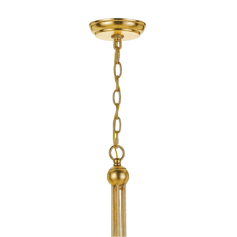 Crystorama 425-GA Antique Gold Metro 5 Light Antique Gold Chandelier Image 4
