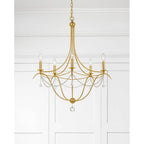 Crystorama 425-GA Antique Gold Metro 5 Light Antique Gold Chandelier Image 3