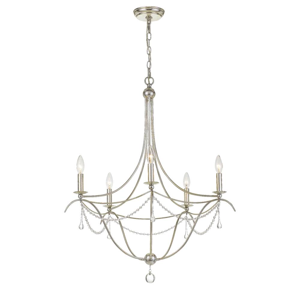 Crystorama Metro 5 Light Antique Gold Chandelier
