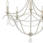 Crystorama 425-SA Antique Silver Metro 5 Light Crystal Beads Antique Silver Chandelier Image 5