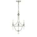 Crystorama 433-SA Antique Silver Metro 3 Light Antique Silver Mini Chandelier Image 1