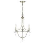 Crystorama 433-SA Antique Silver Metro 3 Light Antique Silver Mini Chandelier Image 1