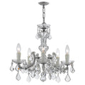 Crystorama 4376-CH-CL-MWP Polished Chrome Maria Theresa 5 Light Hand Cut Crystal Polished Chrome Mini Chandelier Image 1