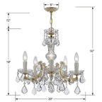Crystorama Maria Theresa Maria Theresa 5 Light Hand Cut Crystal Polished Chrome Mini Chandelier