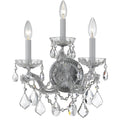 Crystorama 4403-CH-CL-MWP Polished Chrome Maria Theresa 3 Light Hand Cut Crystal Polished Chrome Sconce Image 1