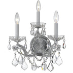 Crystorama 4403-CH-CL-MWP Polished Chrome Maria Theresa 3 Light Hand Cut Crystal Polished Chrome Sconce Image 1