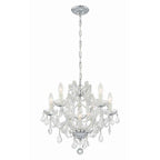 Crystorama Maria Theresa Maria Theresa 6 Light Hand Cut Crystal Polished Chrome Mini Chandelier