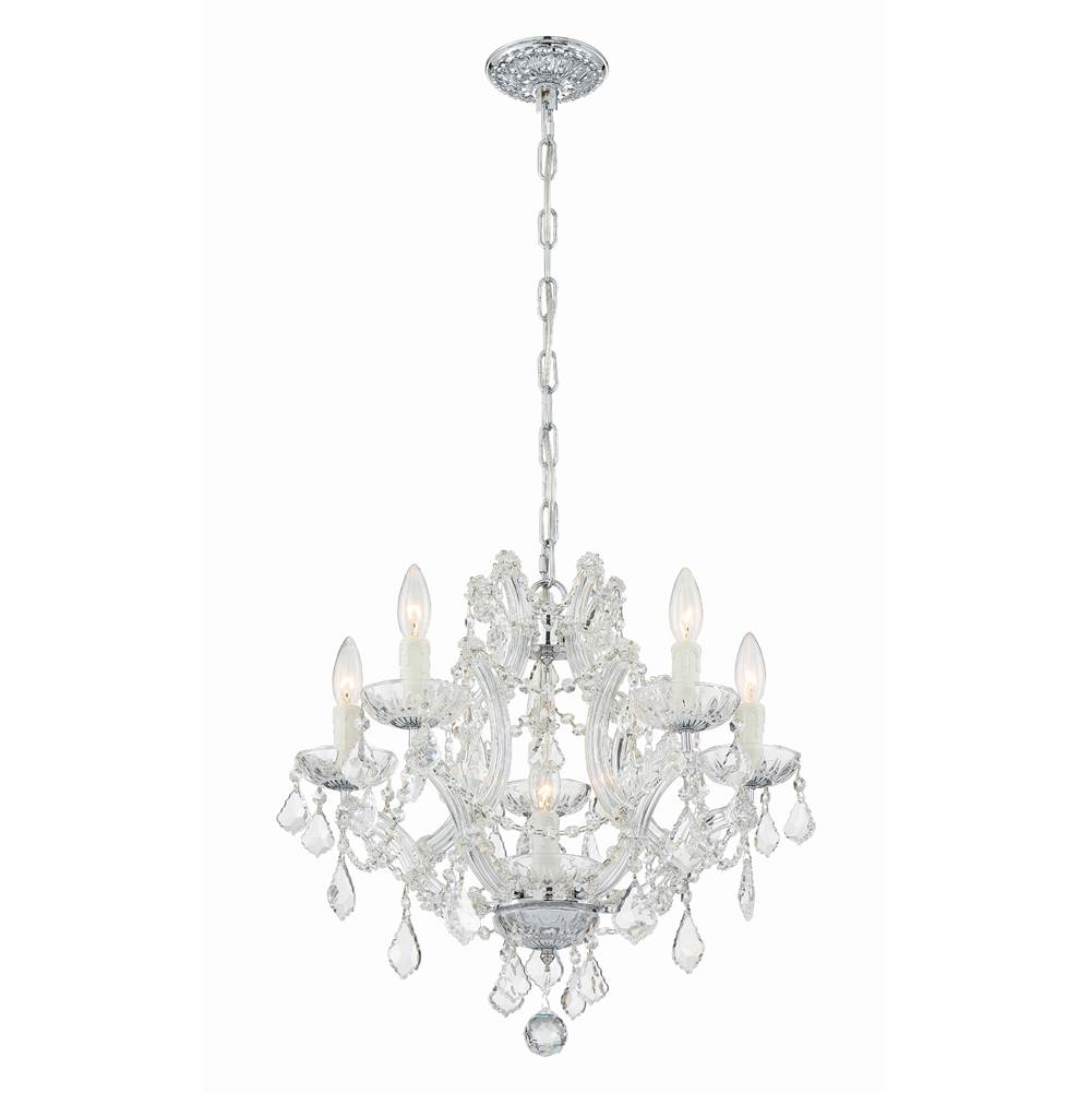 Crystorama Maria Theresa Maria Theresa 6 Light Hand Cut Crystal Polished Chrome Mini Chandelier