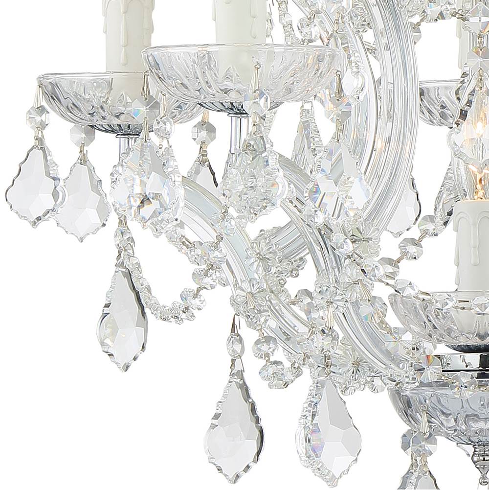Crystorama 4405-CH-CL-MWP Polished Chrome Maria Theresa 6 Light Hand Cut Crystal Polished Chrome Mini Chandelier Image 3