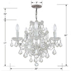 Crystorama Maria Theresa Maria Theresa 6 Light Swarovski Strass Crystal Polished Chrome Mini Chandelier