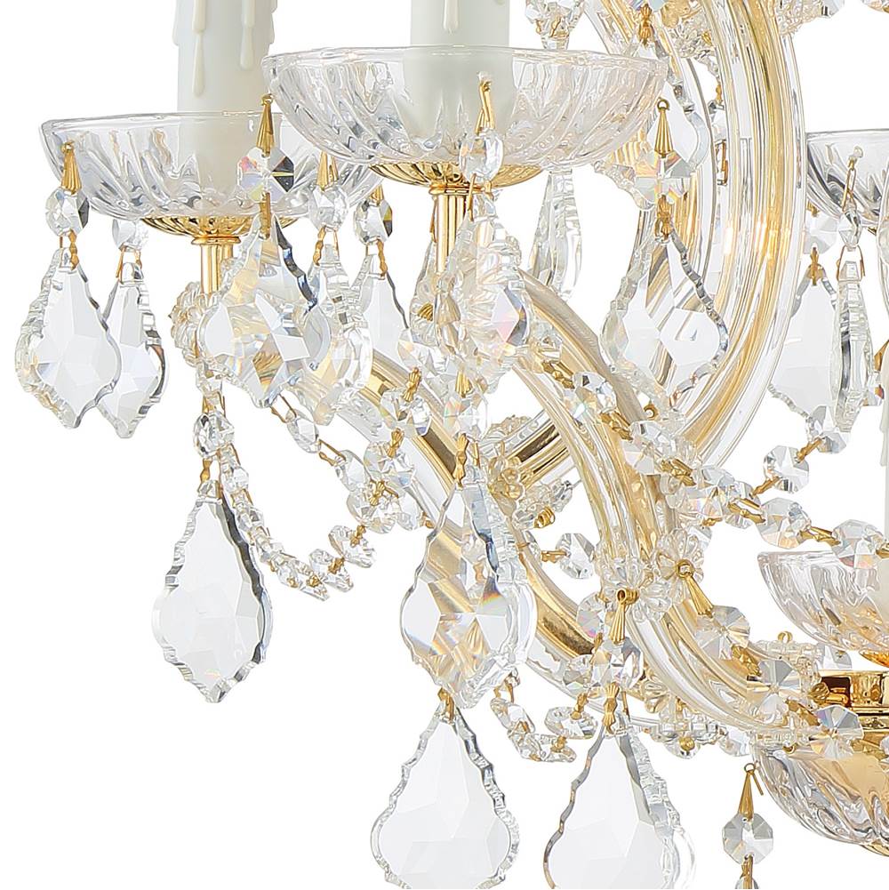 Crystorama 4405-GD-CL-MWP Gold Maria Theresa 6 Light Hand Cut Crystal Gold Mini Chandelier Image 3
