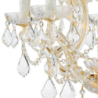 Crystorama 4405-GD-CL-MWP Gold Maria Theresa 6 Light Hand Cut Crystal Gold Mini Chandelier Image 3