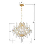Crystorama Maria Theresa Maria Theresa 6 Light Swarovski Strass Crystal Polished Chrome Mini Chandelier