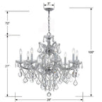 Crystorama Maria Theresa Maria Theresa 9 Light Hand Cut Crystal Polished Chrome Chandelier