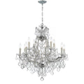 Crystorama 4412-CH-CL-MWP Polished Chrome Maria Theresa 13 Light Hand Cut Crystal Polished Chrome Chandelier Image 1