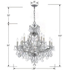 Crystorama Maria Theresa Maria Theresa 13 Light Swarovski Strass Crystal Polished Chrome Chandelier